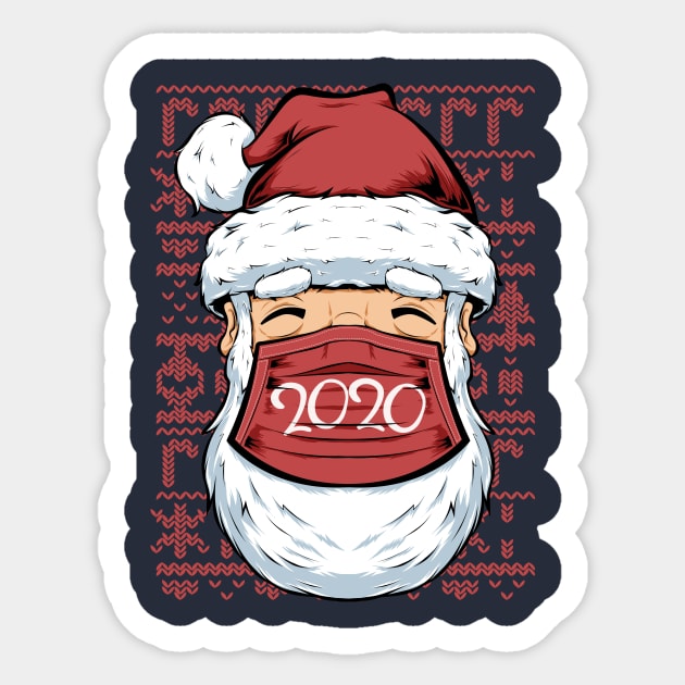 santa claus quarantine 2020 merry christmas Sticker by the house of parodies